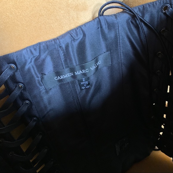 Closet Closes 11/1/22 RARE Vintage Carmen Marc Valvo Silk Corset - Picture 9 of 16